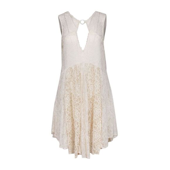 ✨FREE PEOPLE Don't You Dare Sz Medium Dress in Neutral Combo✨ - Picture 10 of 15